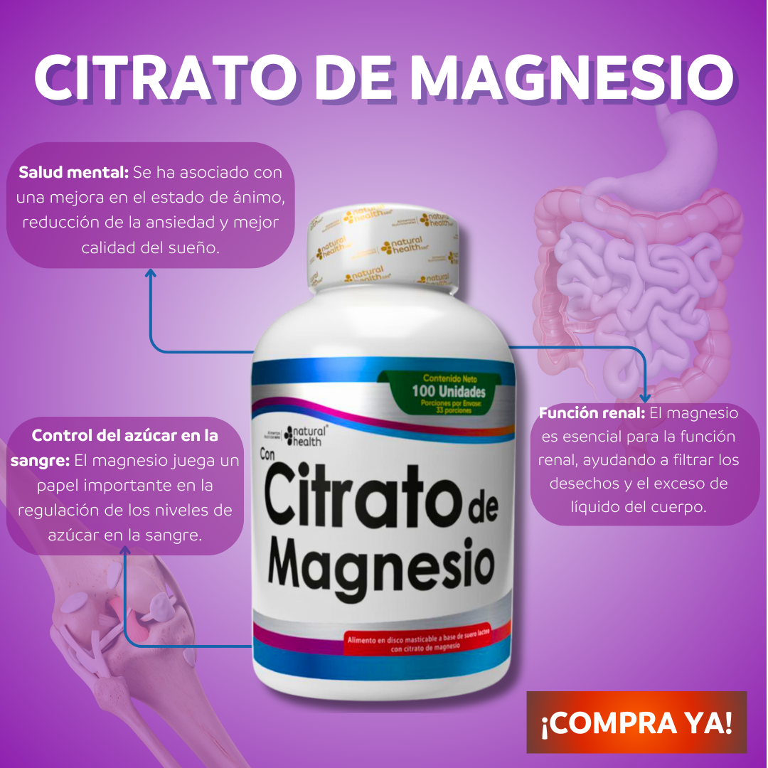1 frasco x 100 unidades | Citrato de Magnesio